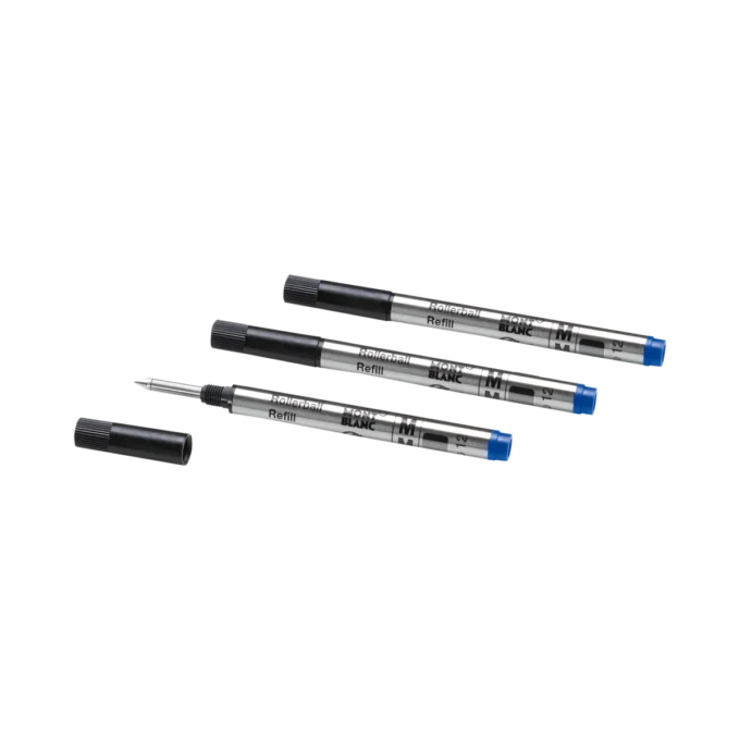 3 recambios Rollerball Small, azul real – Medio