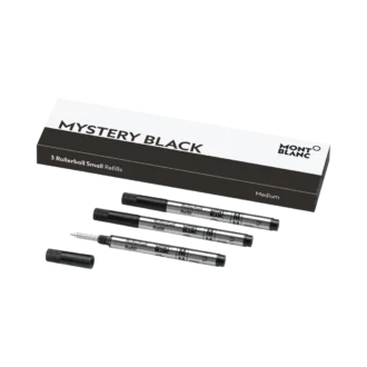 3 recambios Rollerball Small, negro misterioso – Medio