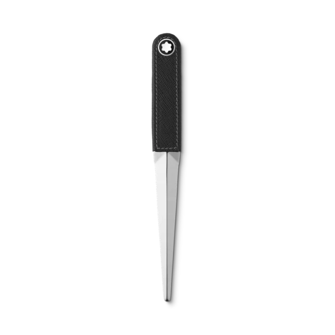 Abrecartas de acero y piel