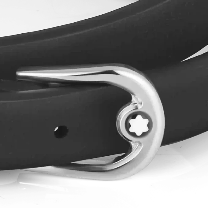 Brazalete con hebilla de herradura negra, tamaño ajustable