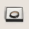 Brazalete con hebilla de herradura negra, tamaño ajustable