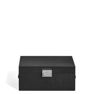 Caja coleccionista para relojes en piel negra