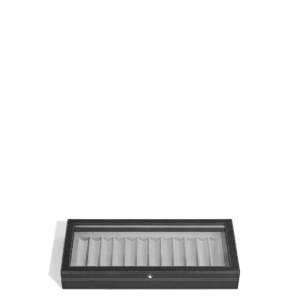 Caja de colección para 12 instrumentos de escritura en madera lacada