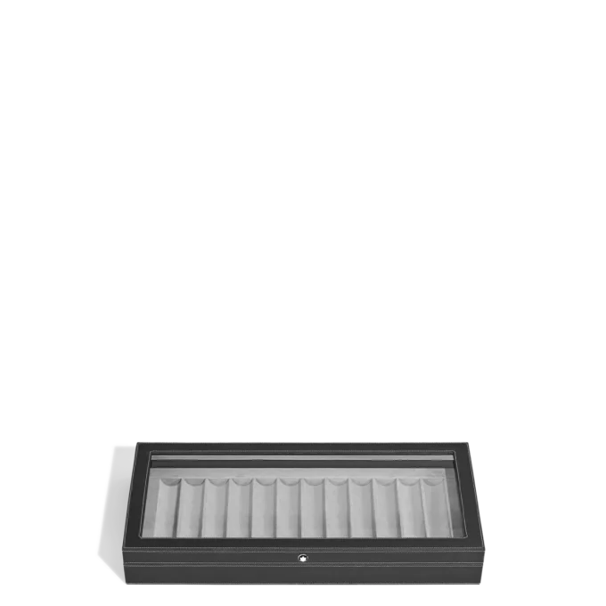 Caja de colección para 12 instrumentos de escritura en madera lacada