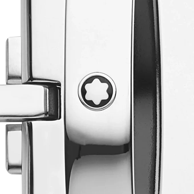 Cinturón de cuero de 35 mm con hebilla de herradura sfumato verde británico Cinturón de cuero de 35 mm con hebilla de herradura sfumato verde británico