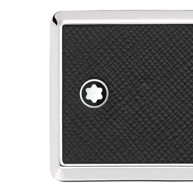 Cinturón de piel negro de 30 mm