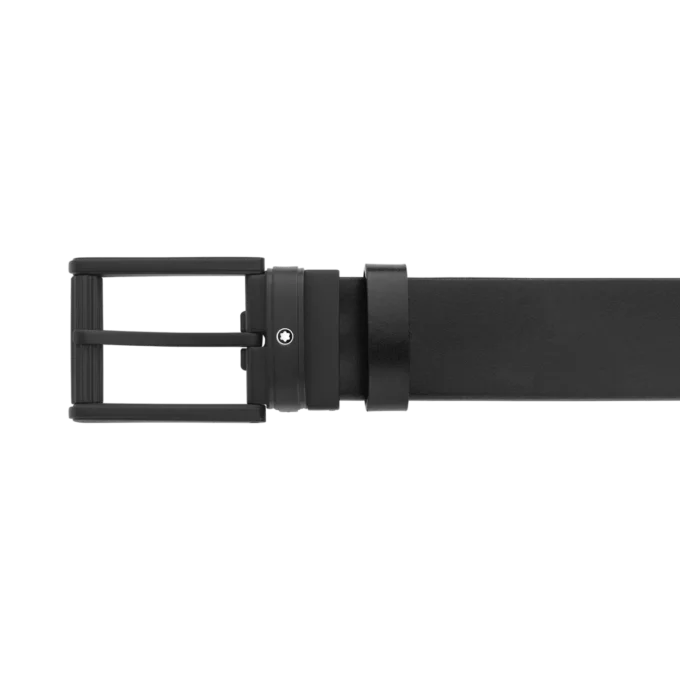 Cinturón reversible de piel azul/negro de 35 mm