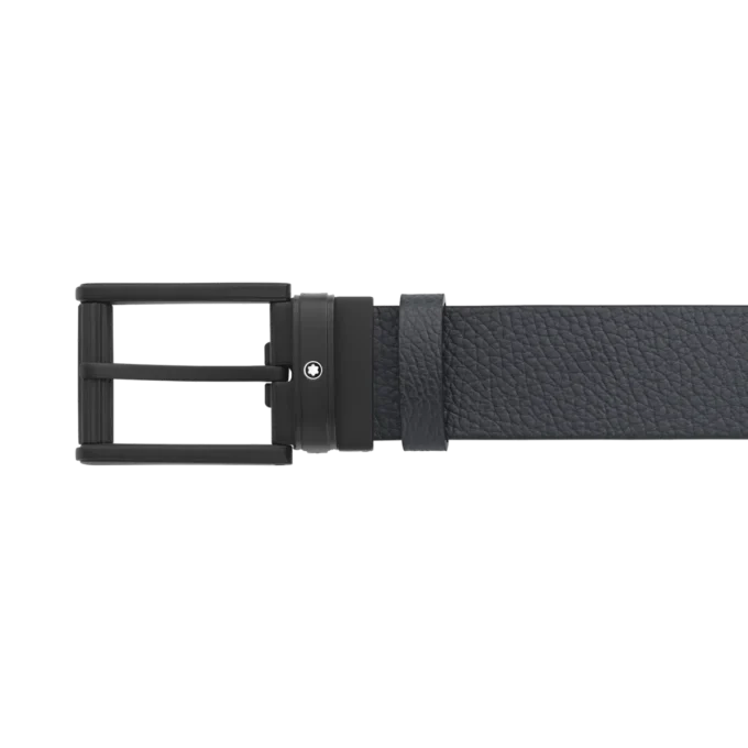 Cinturón reversible de piel azul/negro de 35 mm