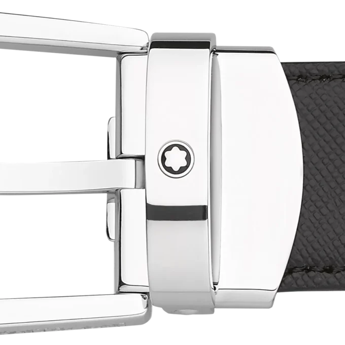 Cinturón reversible de piel con hebilla de herradura negra/marrón de 30 mm Cinturón reversible de piel con hebilla de herradura negra/marrón de 30 mm