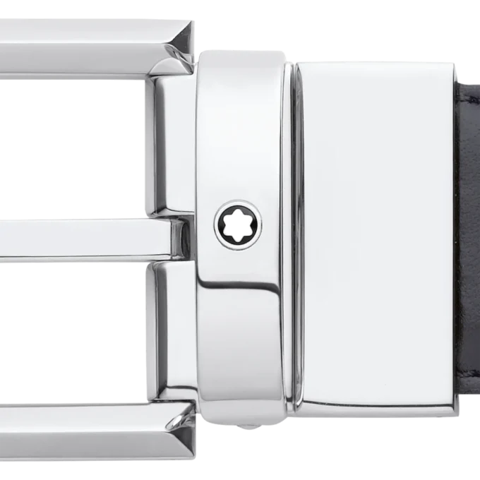 Cinturón reversible de piel con hebilla de herradura negra/marrón de 30 mm Cinturón reversible de piel con hebilla de herradura negra/marrón de 30 mm