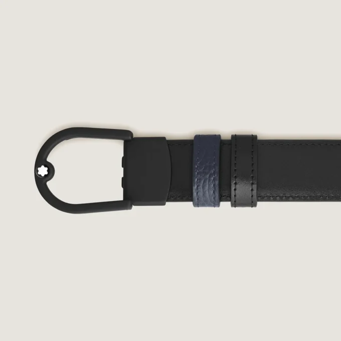 Cinturón reversible Horseshoe de 30 mm en piel granulada