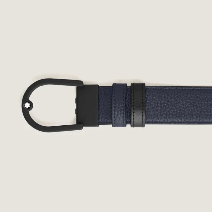 Cinturón reversible Horseshoe de 35 mm en piel granulada