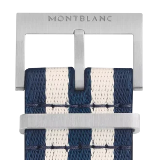 Correa de nailon azul y blanco