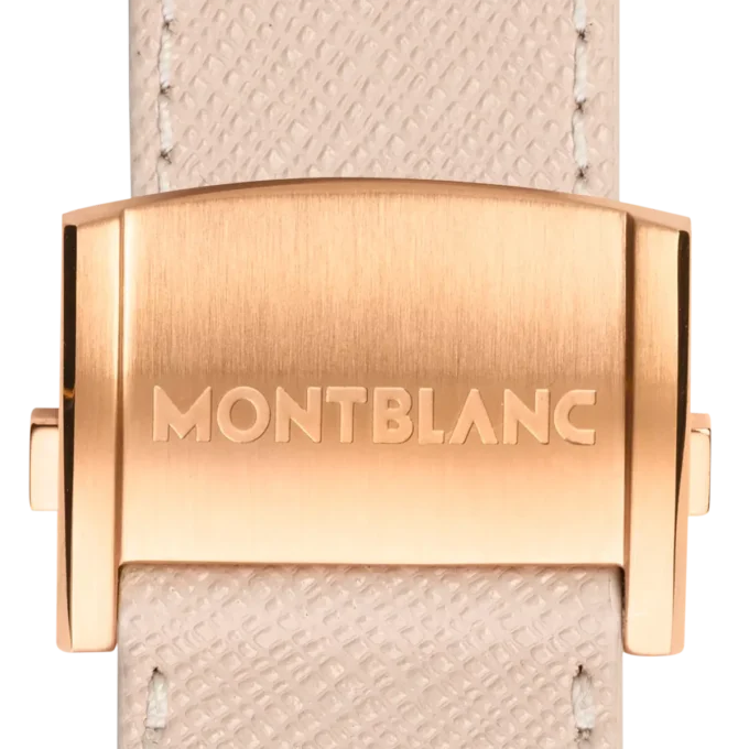 Correa de piel color crema