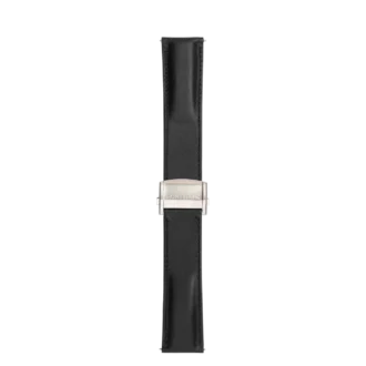 Correa de piel negra