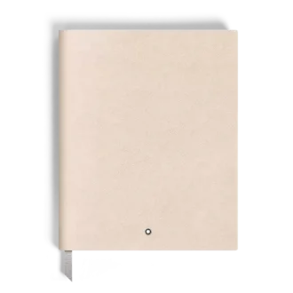 Cuaderno grande, piel Saffiano, beige nublado – Páginas rayadas