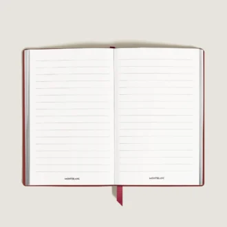 Cuaderno grande, piel Saffiano, rojo – Páginas rayadas