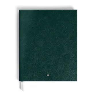 Cuaderno grande, piel Saffiano, verde británico – Páginas rayadas