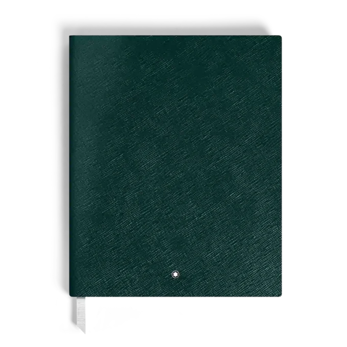 Cuaderno grande, piel Saffiano, verde británico – Páginas rayadas