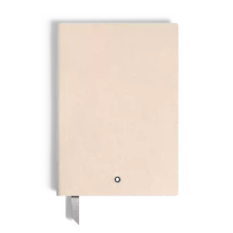 Cuaderno mediano, piel Saffiano, beige nublado – Páginas rayadas