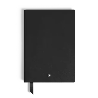 Cuaderno mediano, piel Saffiano, negro – Páginas cuadriculadas