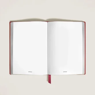 Cuaderno mediano, piel Saffiano, rojo – Páginas en blanco