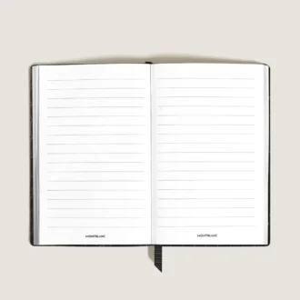 Cuaderno pequeño, piel con relieve de cocodrilo, negro – Páginas rayadas
