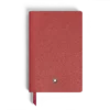 Cuaderno pequeño, piel rojo ladrillo, rojo, páginas rayadas