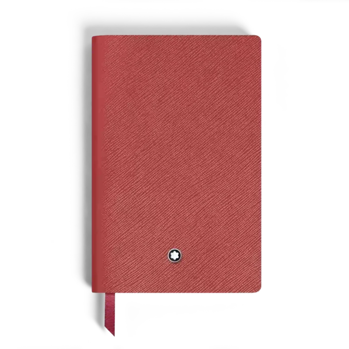 Cuaderno pequeño, piel rojo ladrillo, rojo, páginas rayadas