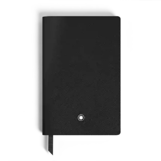 Cuaderno pequeño, piel Saffiano, negro – Páginas en blanco