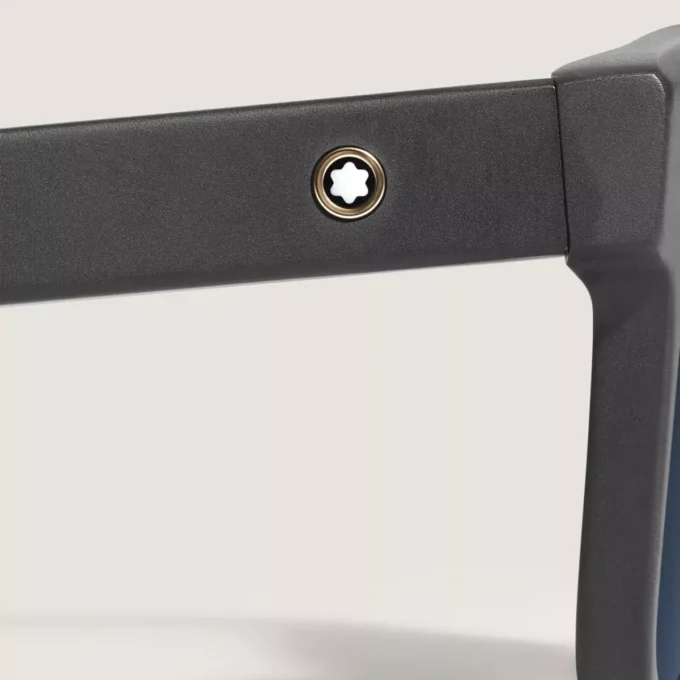 Gafas de sol cuadradas con montura de acetato de color negro