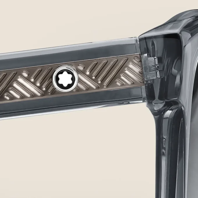 Gafas de sol cuadradas con montura de acetato gris