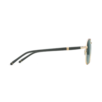 Gafas de sol cuadradas con montura metálica dorada