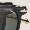 Gafas de sol ovaladas plegables con montura inyectada de color negro