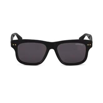 Gafas de sol rectangulares con montura de acetato de color negro