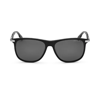 Gafas de sol rectangulares con montura de acetato de color negro