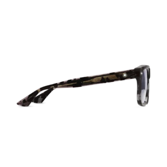 Gafas de sol rectangulares con montura de acetato de color negro