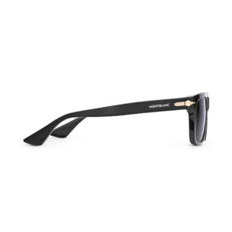 Gafas de sol rectangulares con montura de acetato de color negro