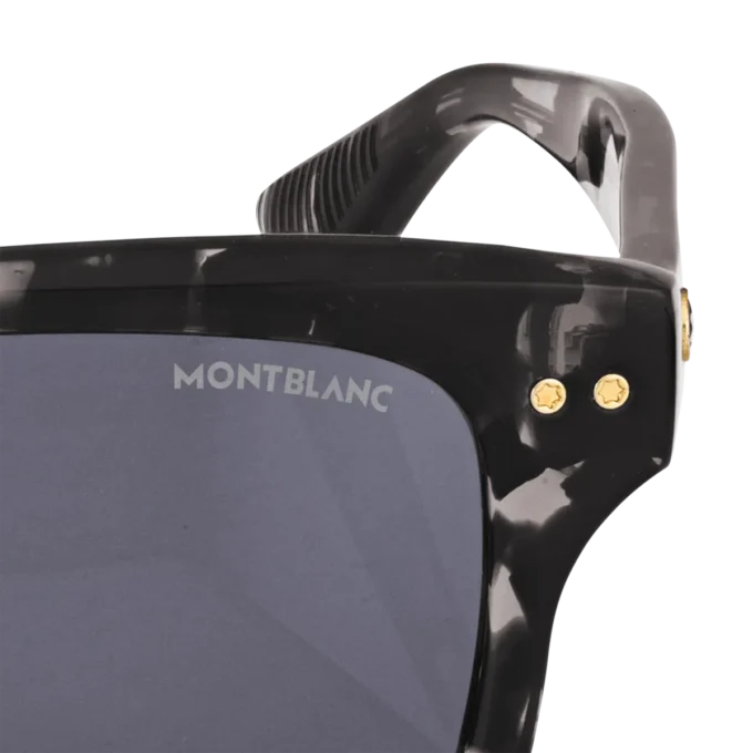 Gafas de sol rectangulares con montura de acetato de color negro