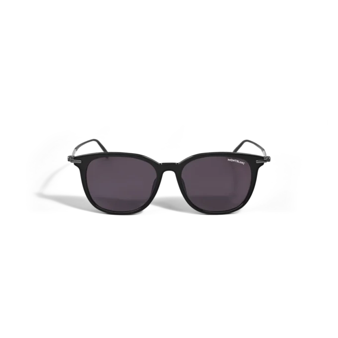 Gafas de sol rectangulares con montura de acetato negro
