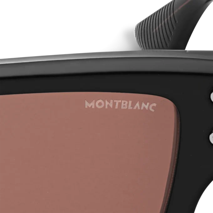 Gafas de sol rectangulares con montura de acetato negro