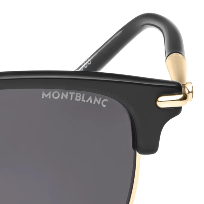 Gafas de sol rectangulares con montura inyectada de color negro (M) Gafas de sol rectangulares con montura inyectada de color negro (M)