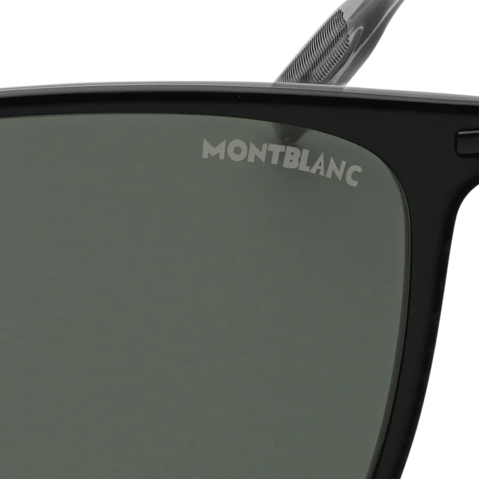 Gafas de sol rectangulares con montura inyectada negra