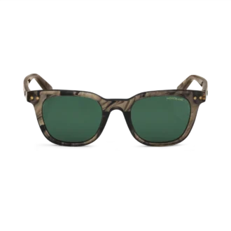 Gafas de sol redondas con montura de acetato de color marrón