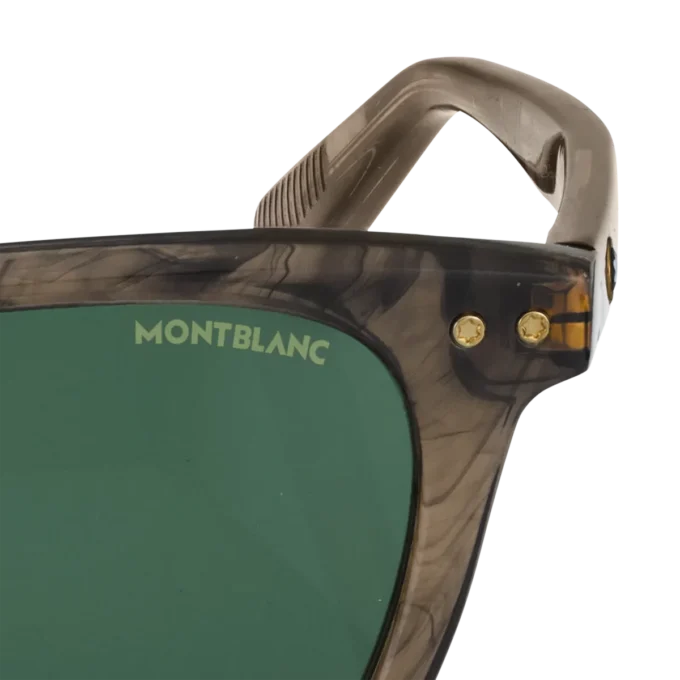 Gafas de sol redondas con montura de acetato de color marrón