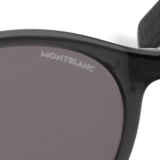 Gafas de sol redondas con montura de acetato inyectado negro