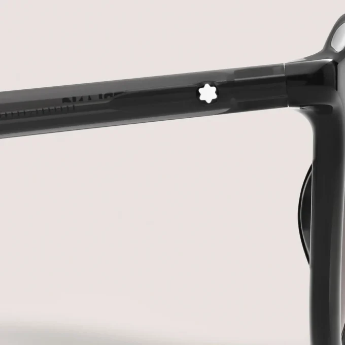 Gafas de sol redondas con montura de acetato inyectado negro