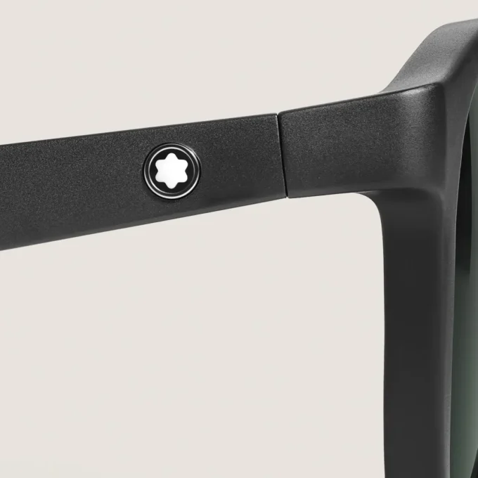 Gafas de sol redondas con montura inyectada de color negro