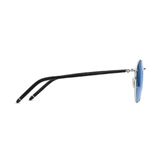 Gafas de sol redondas con montura metálica color rutenio