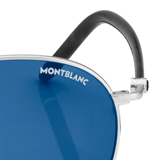 Gafas de sol redondas con montura metálica color rutenio